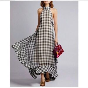 NWT Solace London Elegant Checkered Maxi Dress